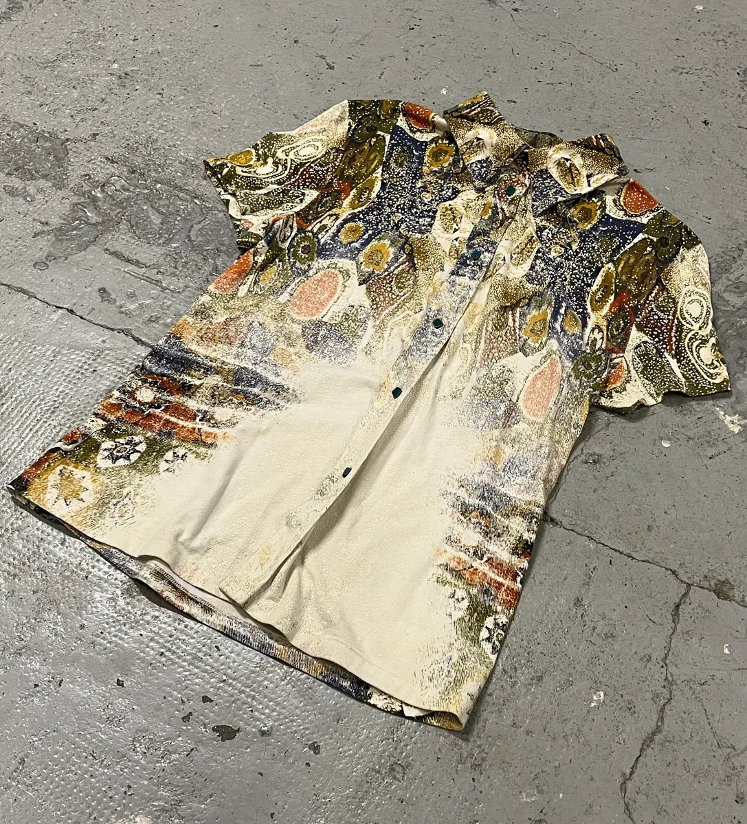 2000s Roberto Cavalli Mosaic Gradient White Shirt EjLixTH 3