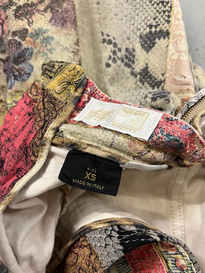 2000s Roberto Cavalli Multicolor Patchwork Flared Jeans HNGycUY 11