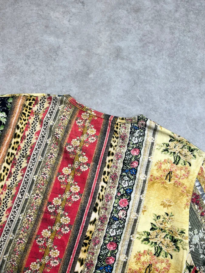 2000s Roberto Cavalli Multicolor Patchwork T-Shirt uRRCCAO 5