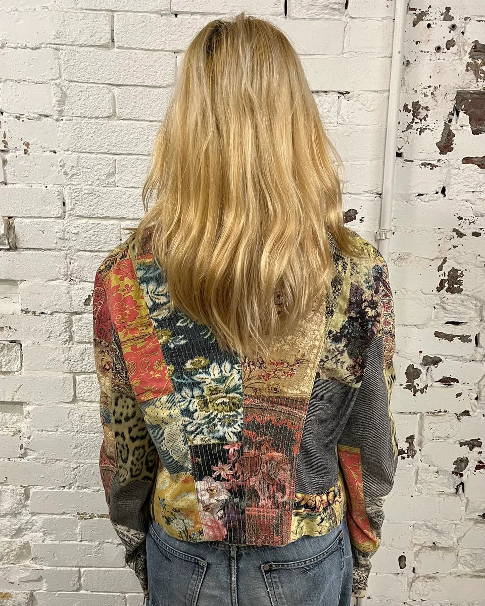 2000s Roberto Cavalli Multicolor Pattern Leopard Patchwork Jacket eUoGJGY 2