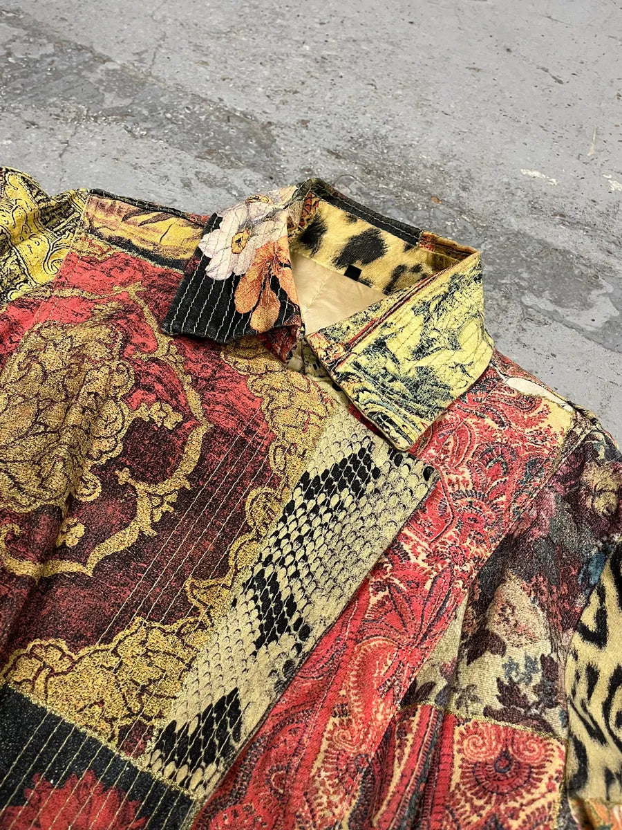 2000s Roberto Cavalli Multicolor Pattern Leopard Patchwork Jacket eUoGJGY 4
