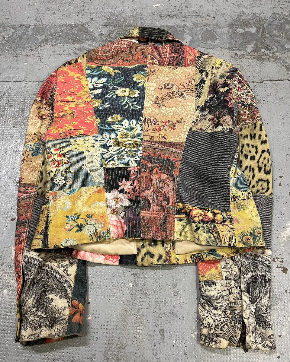 2000s Roberto Cavalli Multicolor Pattern Leopard Patchwork Jacket eUoGJGY 7