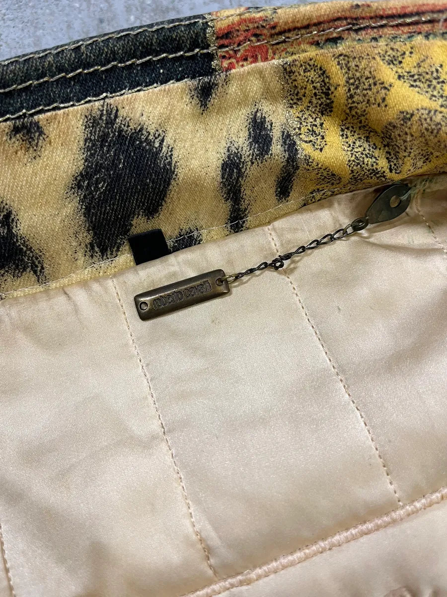 2000s Roberto Cavalli Multicolor Pattern Leopard Patchwork Jacket eUoGJGY 9