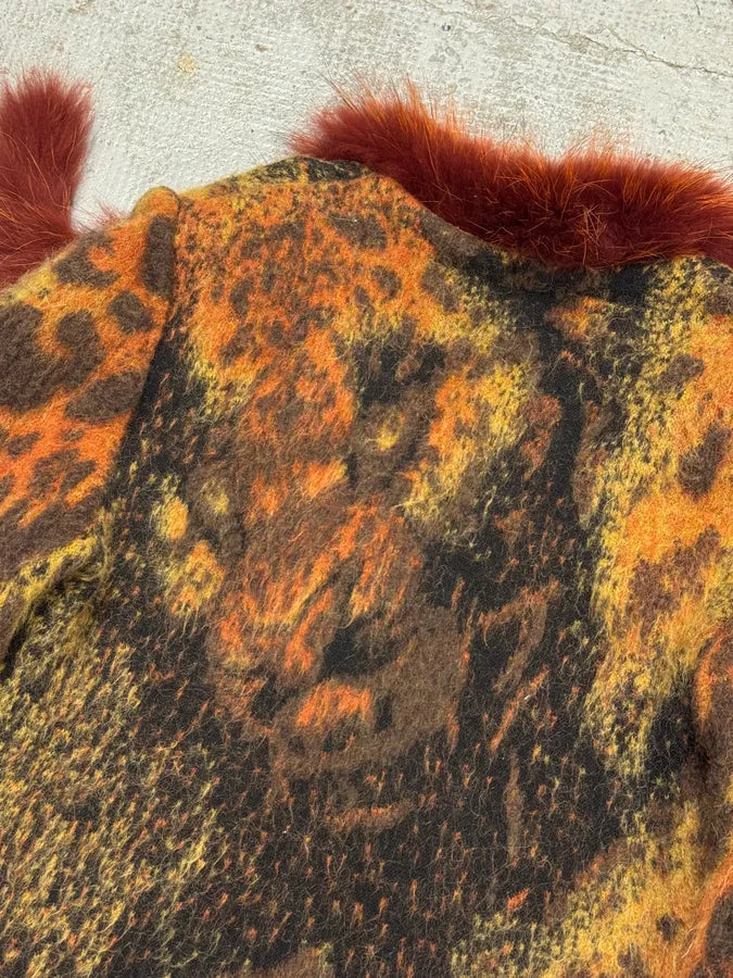 2000s Roberto Cavalli Multicolor Vulcano Wool & Mohair Cardigan Coat CLWaoBN 10