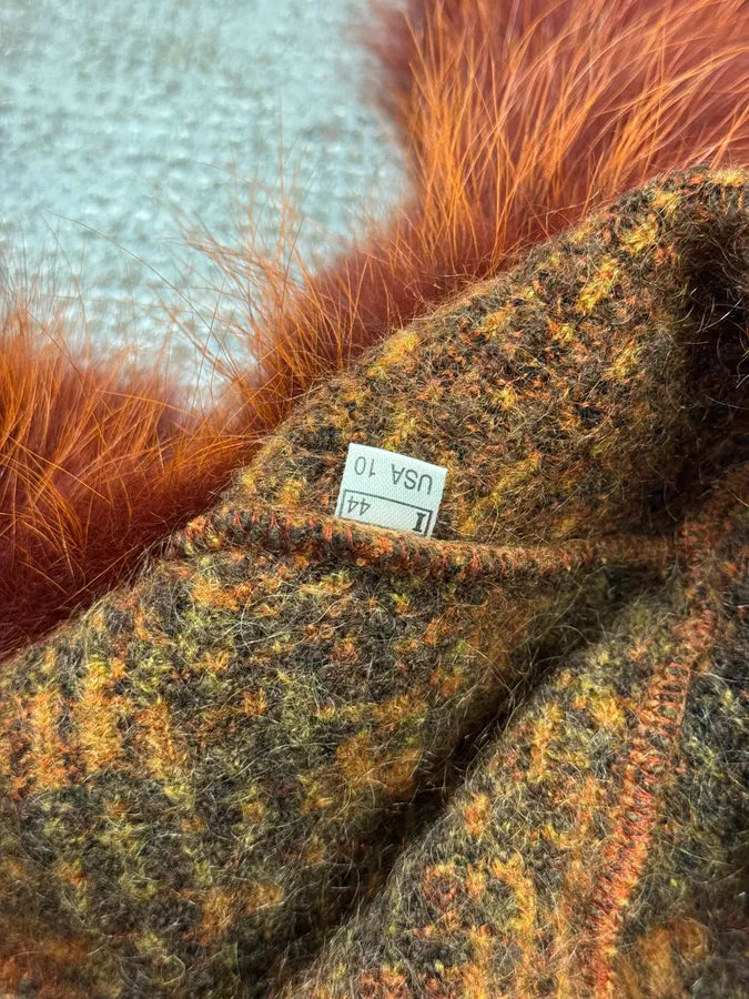 2000s Roberto Cavalli Multicolor Vulcano Wool & Mohair Cardigan Coat CLWaoBN 13