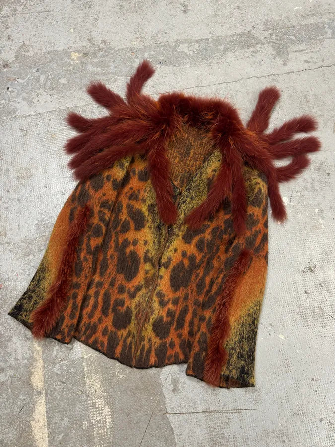 2000s Roberto Cavalli Multicolor Vulcano Wool & Mohair Cardigan Coat CLWaoBN 3