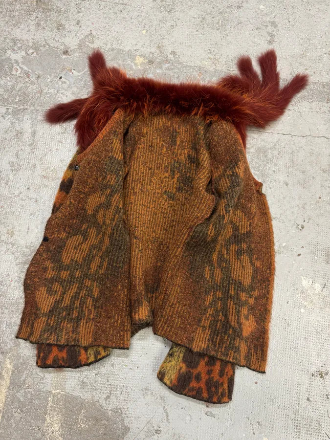 2000s Roberto Cavalli Multicolor Vulcano Wool & Mohair Cardigan Coat CLWaoBN 4