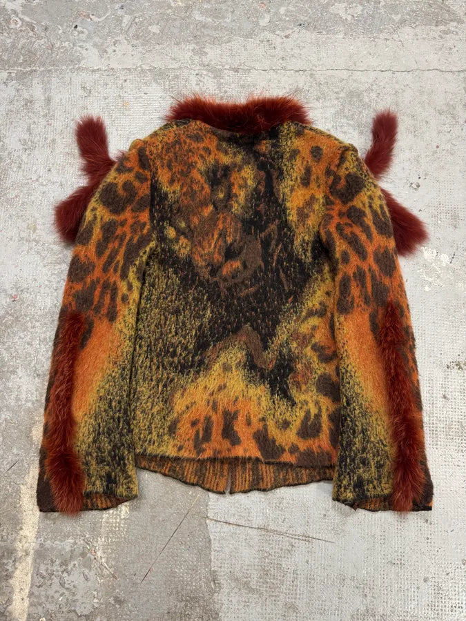 2000s Roberto Cavalli Multicolor Vulcano Wool & Mohair Cardigan Coat CLWaoBN 5