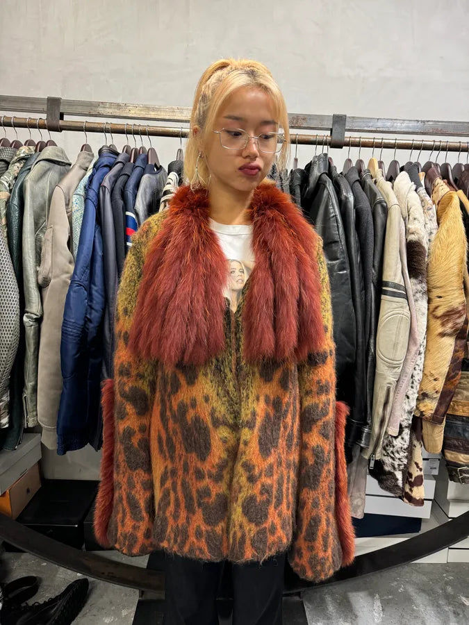 2000s Roberto Cavalli Multicolor Vulcano Wool & Mohair Cardigan Coat CLWaoBN 6