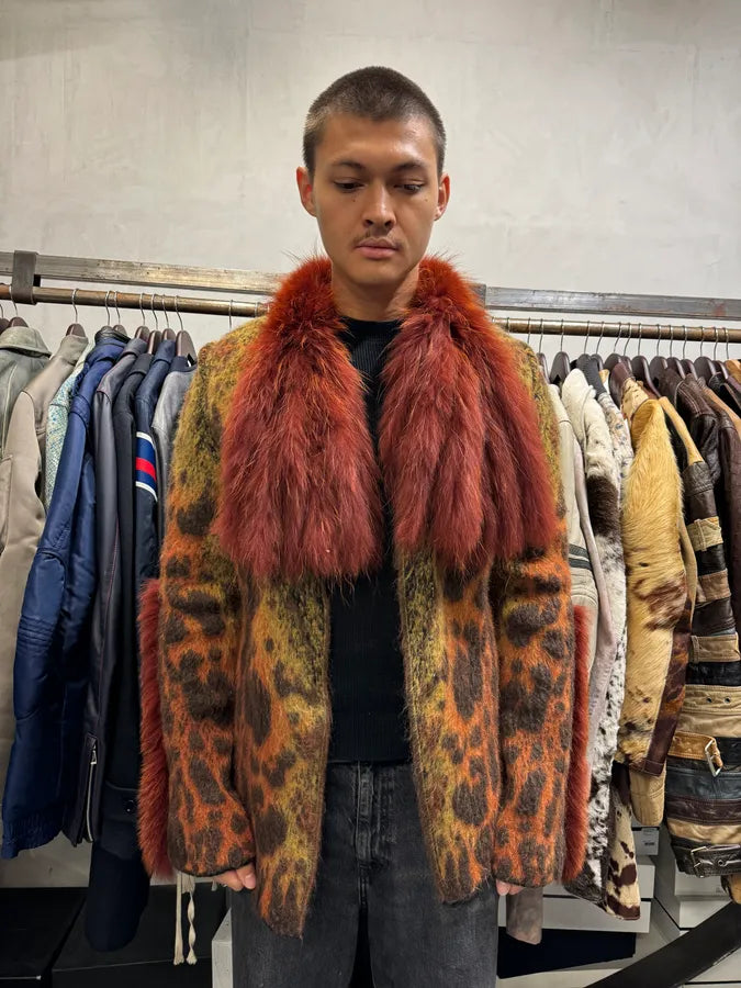 2000s Roberto Cavalli Multicolor Vulcano Wool & Mohair Cardigan Coat CLWaoBN 8