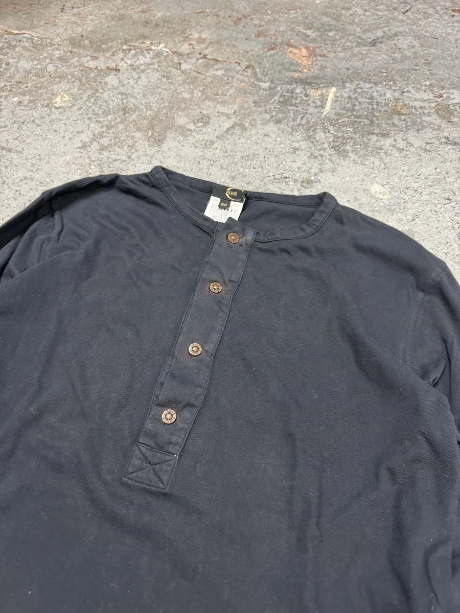 2000s Roberto Cavalli Navy Back Embroidered Henley Longsleeves (S) WqkmpSX 5