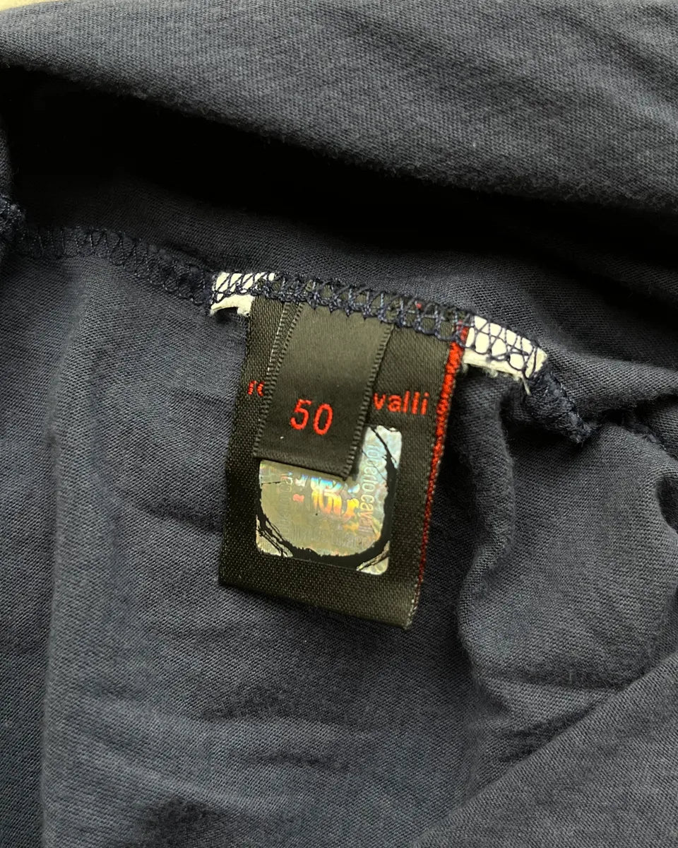 2000s Roberto Cavalli Navy Gold T-Shirt nuChgyt 9