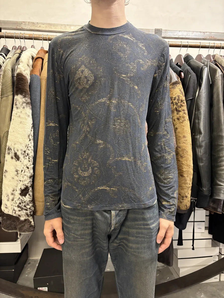 2000s Roberto Cavalli Navy Golden Royal Longsleeves yrWitvV 1