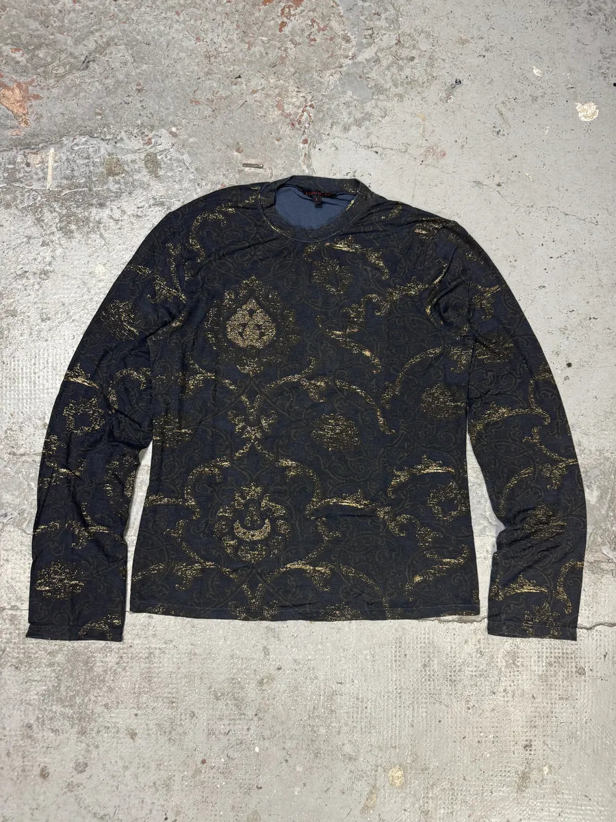 2000s Roberto Cavalli Navy Golden Royal Longsleeves yrWitvV 4