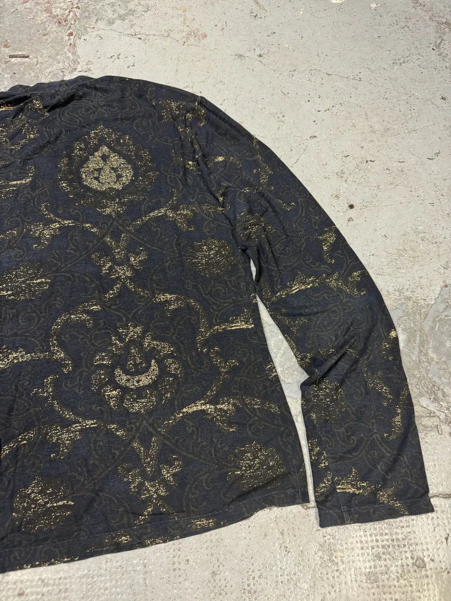 2000s Roberto Cavalli Navy Golden Royal Longsleeves yrWitvV 5