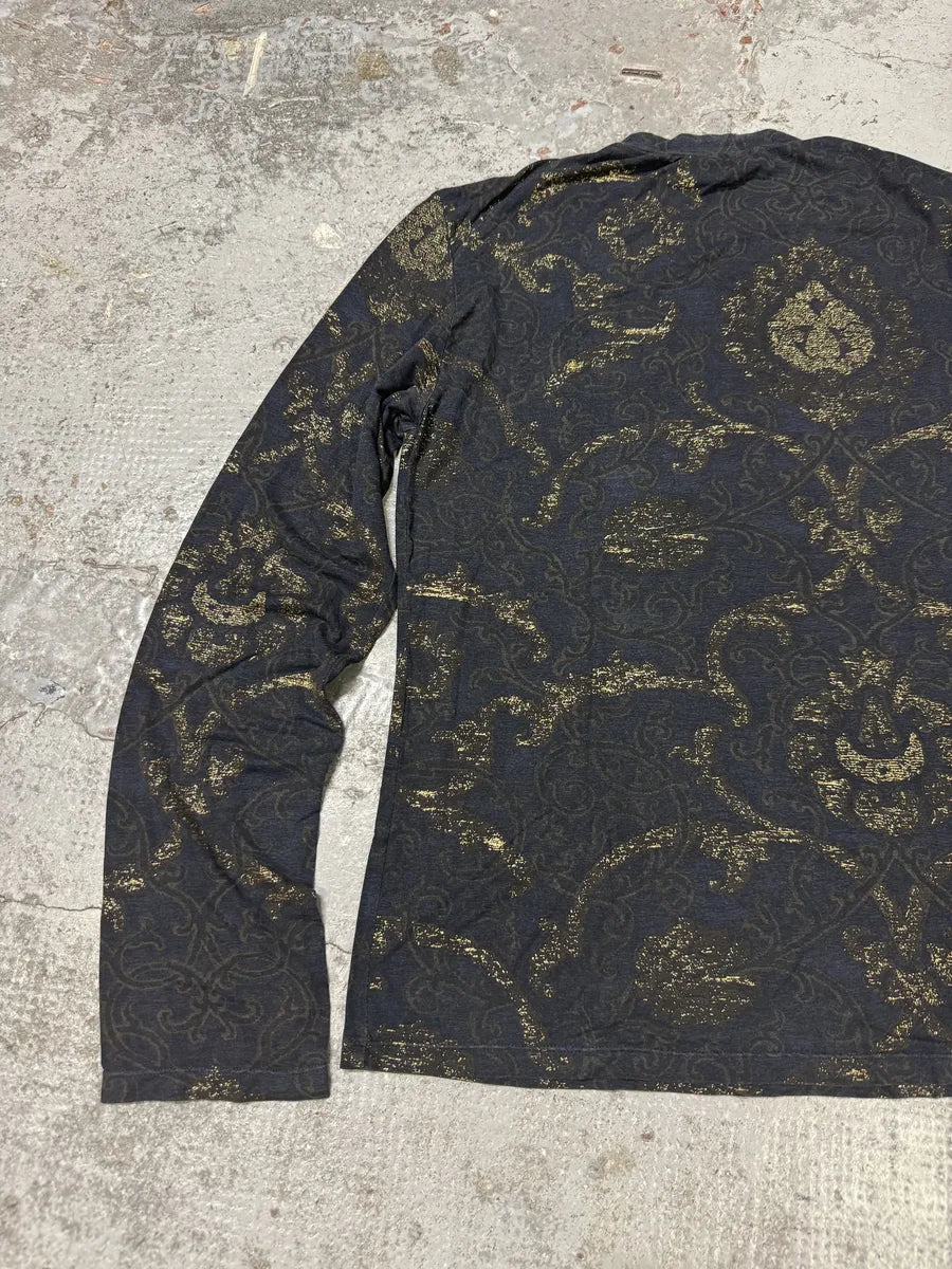 2000s Roberto Cavalli Navy Golden Royal Longsleeves yrWitvV 6