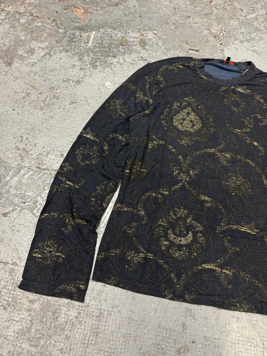 2000s Roberto Cavalli Navy Golden Royal Longsleeves yrWitvV 8