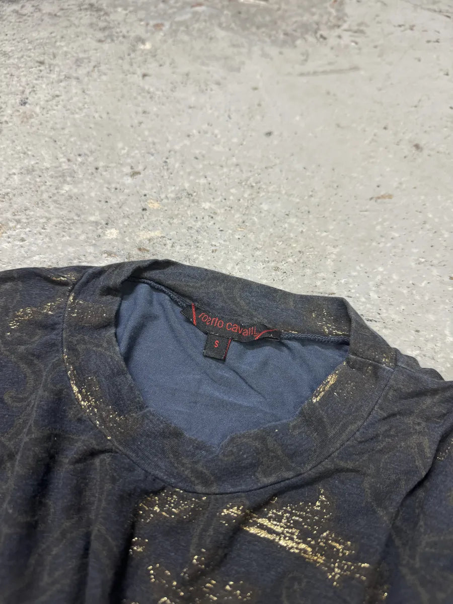 2000s Roberto Cavalli Navy Golden Royal Longsleeves yrWitvV 9