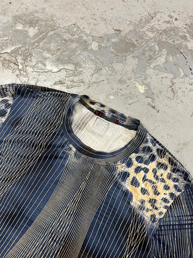 2000s Roberto Cavalli Navy Leopard Effect Abstract Longsleeves ERyQKnx 4