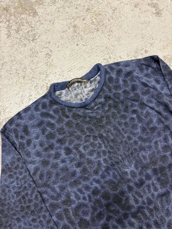2000s Roberto Cavalli Navy Leopard Sweater xqphtpj 3