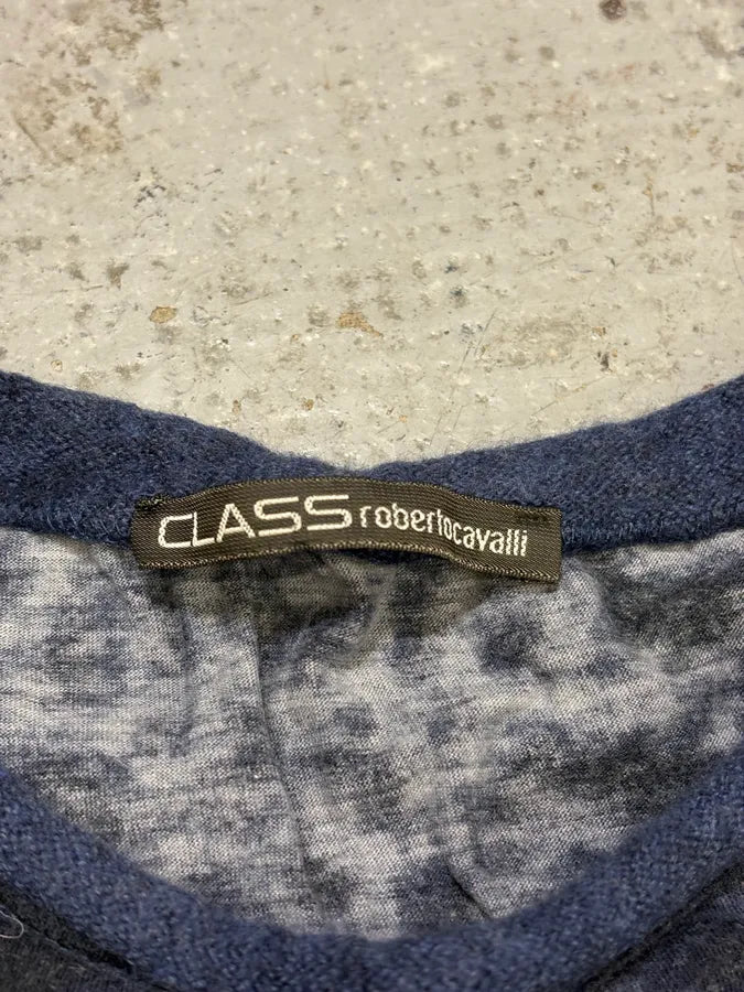 2000s Roberto Cavalli Navy Leopard Sweater xqphtpj 6