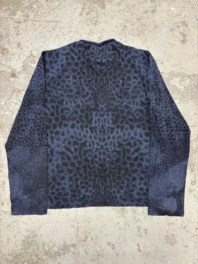 2000s Roberto Cavalli Navy Leopard Sweater xqphtpj 5