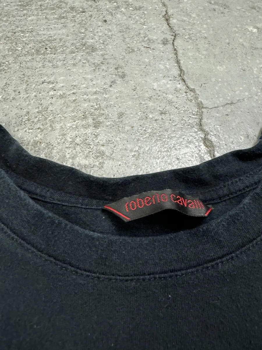 2000s Roberto Cavalli Old School Logo Black Longsleeves rnDOkkS 7