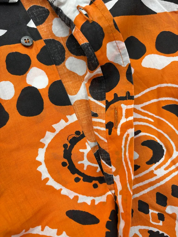 SS2003 Roberto Cavalli Orange Bandana Patterned Shirt shrTlBY 9