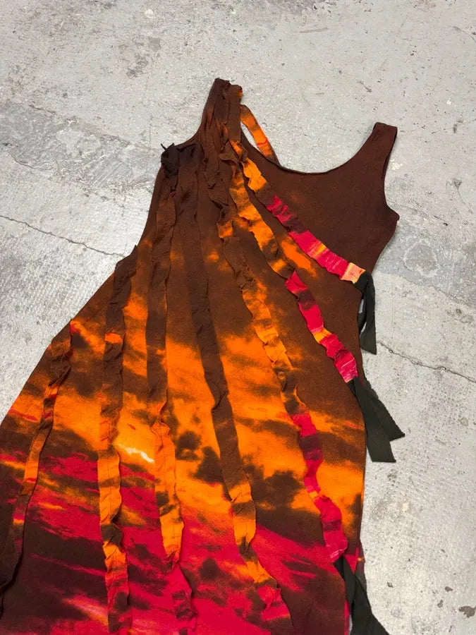 2000s Roberto Cavalli Orange Sunset Dress bjcUnMo 1