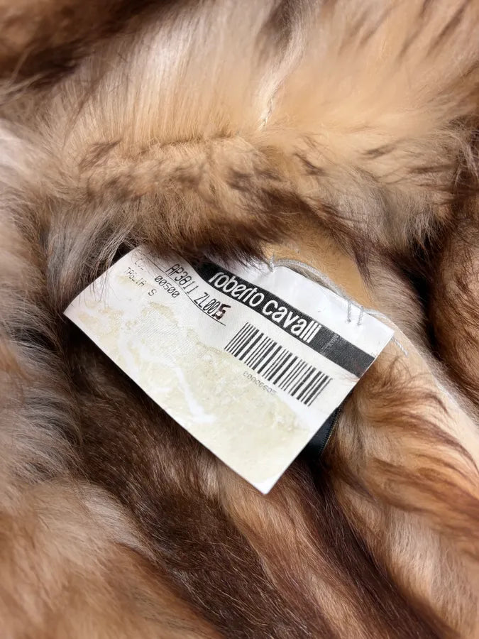 2000s Roberto Cavalli Ornament Fur Sherling Beige Jacket rYUCPvV 10