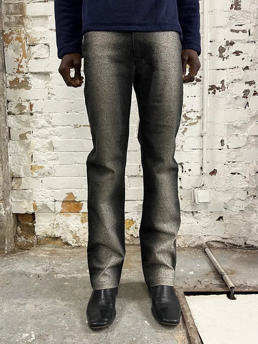 2000s Roberto Cavalli Paint Spray Black & White Pants soxePRT 0