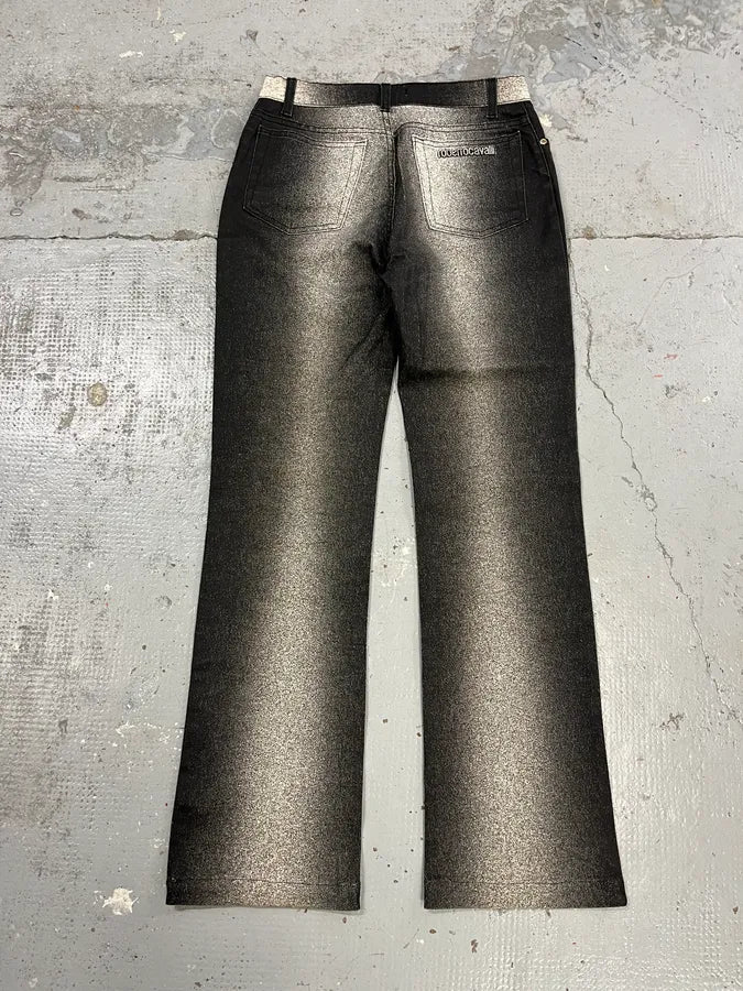 2000s Roberto Cavalli Paint Spray Black & White Pants soxePRT 7