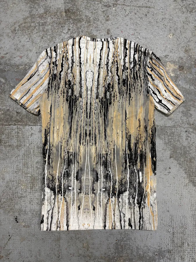 FW2001 Roberto Cavalli Artistic Blurred Painted Effect Tee-Shirt BFCwgev 3