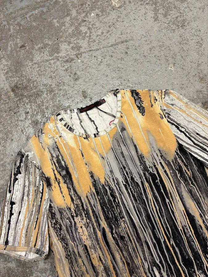 FW2001 Roberto Cavalli Artistic Blurred Painted Effect Tee-Shirt BFCwgev 2