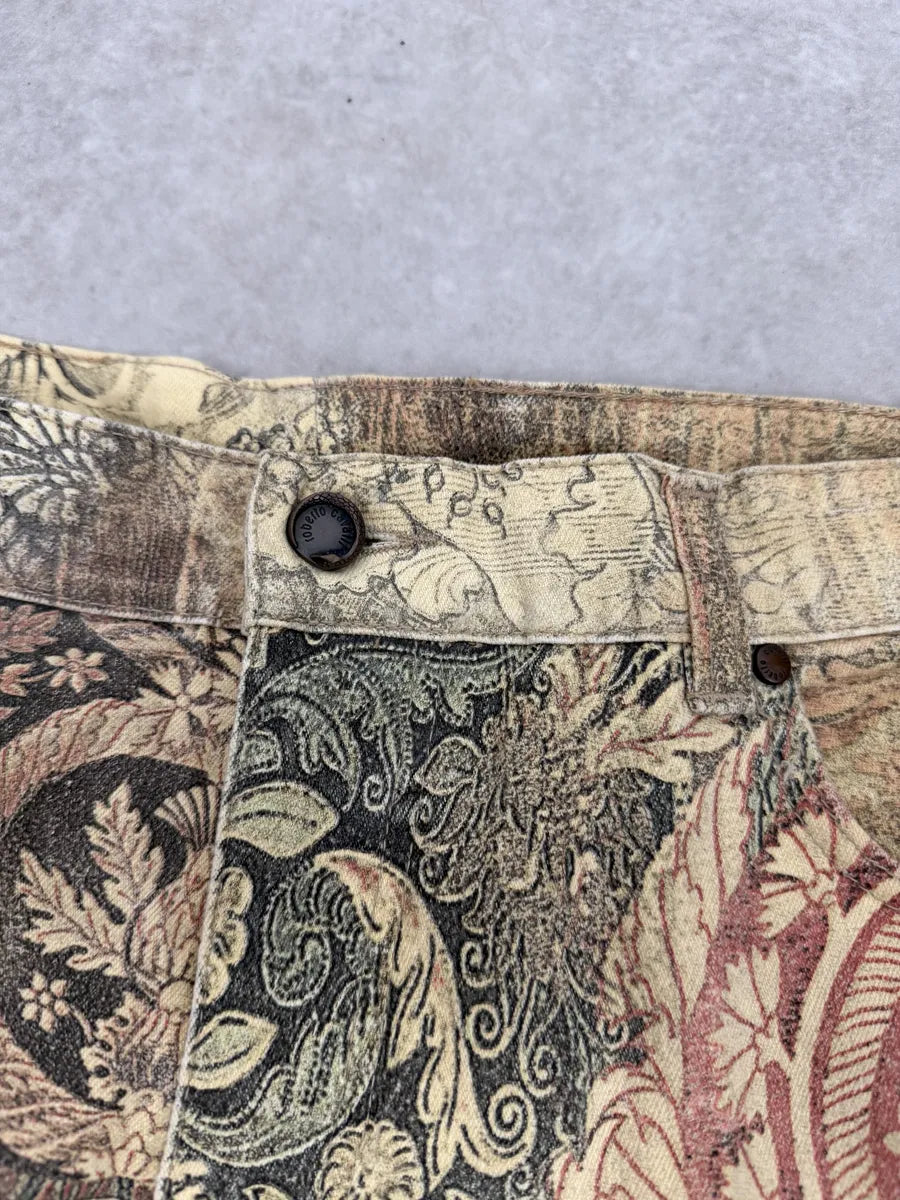 2000s Roberto Cavalli Patchwork Ornament Royal Pants wKBOUrj 8