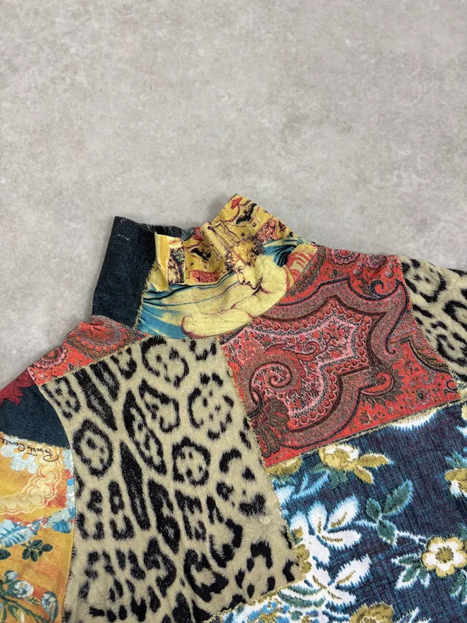 2000s Roberto Cavalli Patchwork Mozaic Summer T-Shirt SStBteI 4