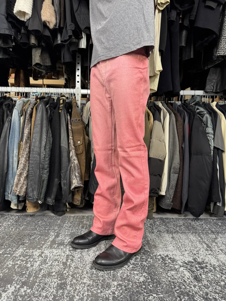 2000s Roberto Cavalli Pink Gradient Golden Pants nYCdPcW 0