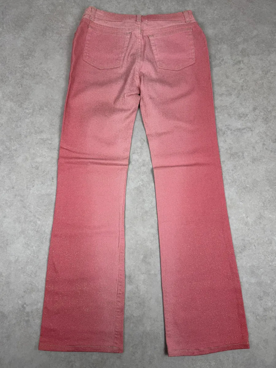 2000s Roberto Cavalli Pink Gradient Golden Pants nYCdPcW 2