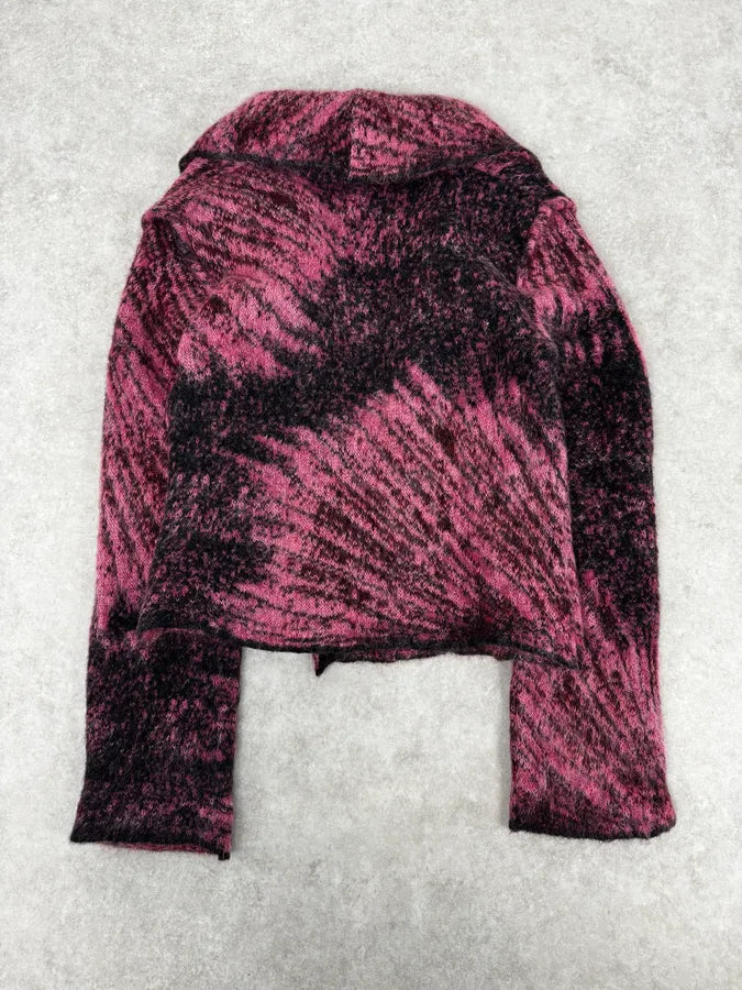 2000s Roberto Cavalli Pink & Purple Abstract Cardigan snUliSX 3