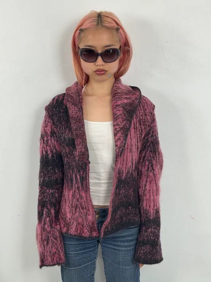 2000s Roberto Cavalli Pink & Purple Abstract Cardigan snUliSX 1