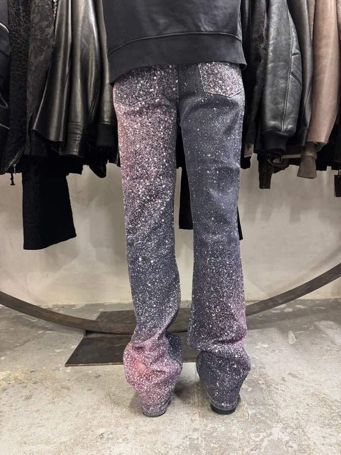 2000s Roberto Cavalli Pink Purple Galaxy Pants (S) AslWRGD 2