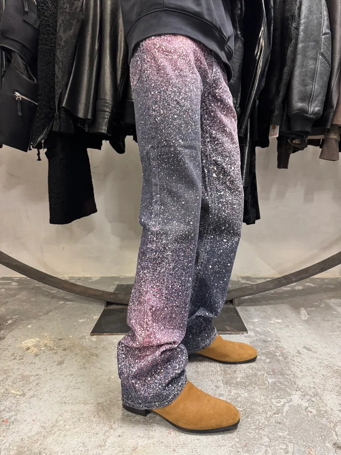 2000s Roberto Cavalli Pink Purple Galaxy Pants (S) AslWRGD 3
