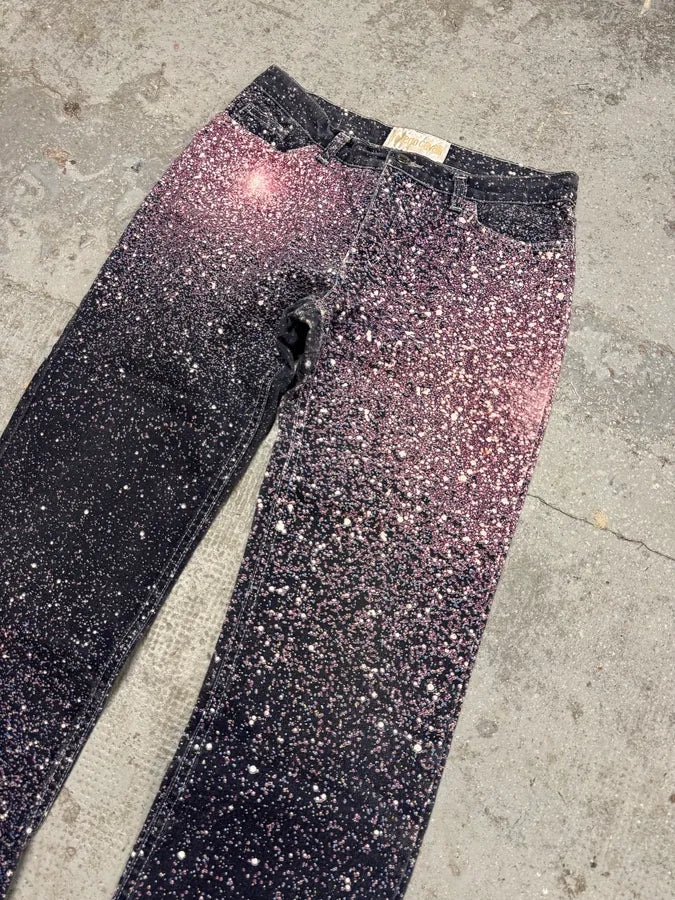2000s Roberto Cavalli Pink Purple Galaxy Pants (S) AslWRGD 5