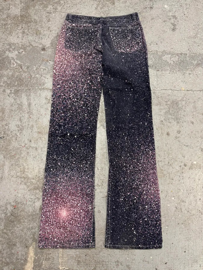 2000s Roberto Cavalli Pink Purple Galaxy Pants (S) AslWRGD 6