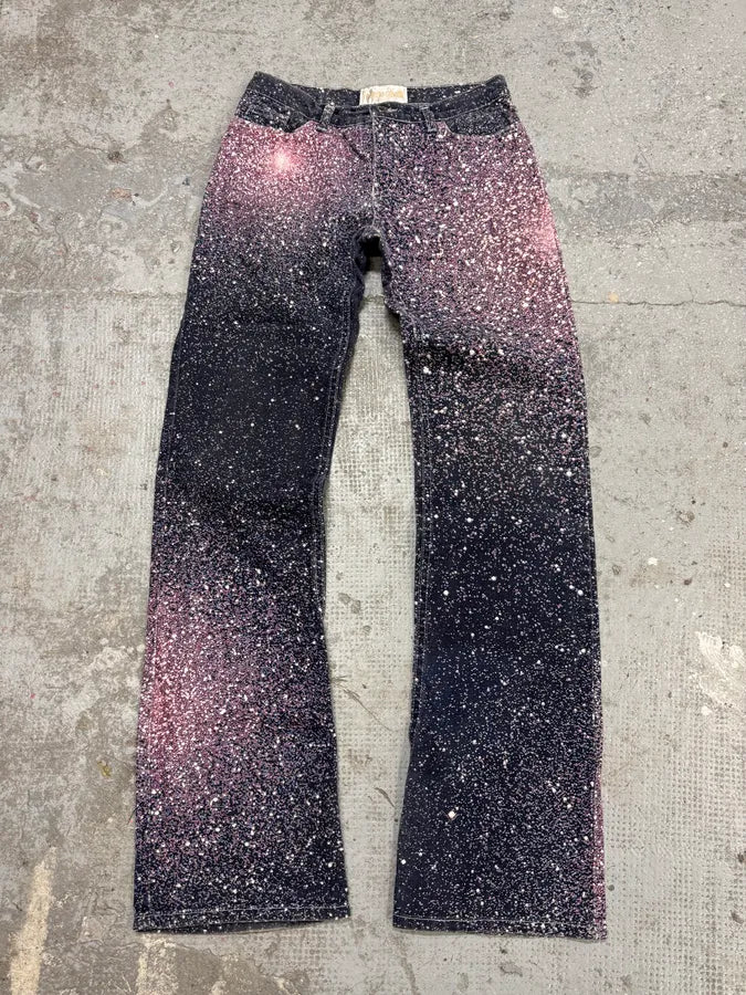 2000s Roberto Cavalli Pink Purple Galaxy Pants (S) AslWRGD 7