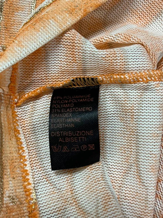 2000s Roberto Cavalli Orange Python Effect T-Shirt QsWBPDw 6