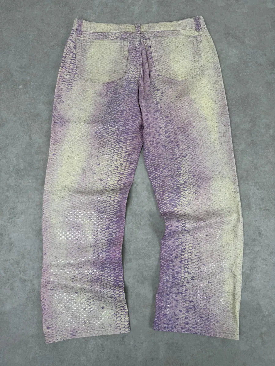 2000s Roberto Cavalli Pink White Python Pants illlMfz 4