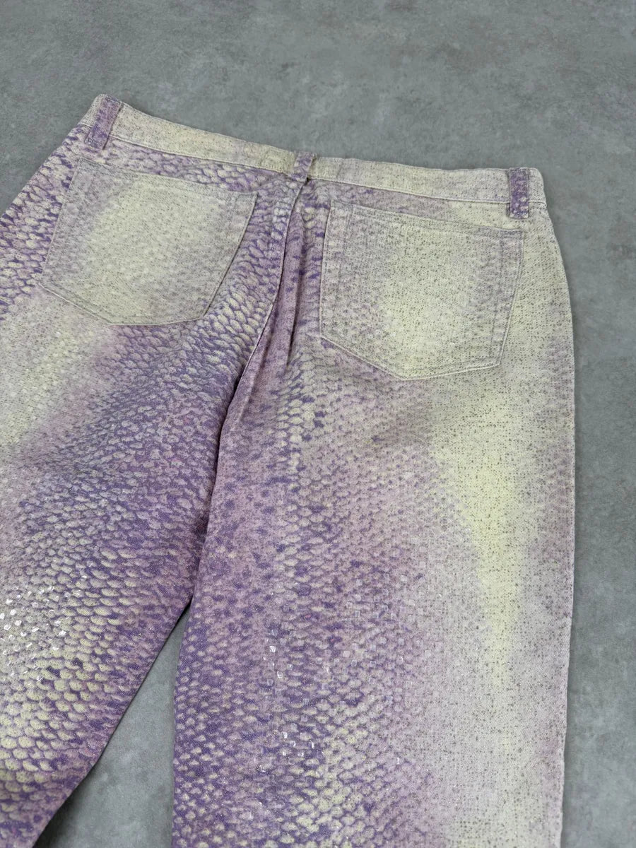 2000s Roberto Cavalli Pink White Python Pants illlMfz 5