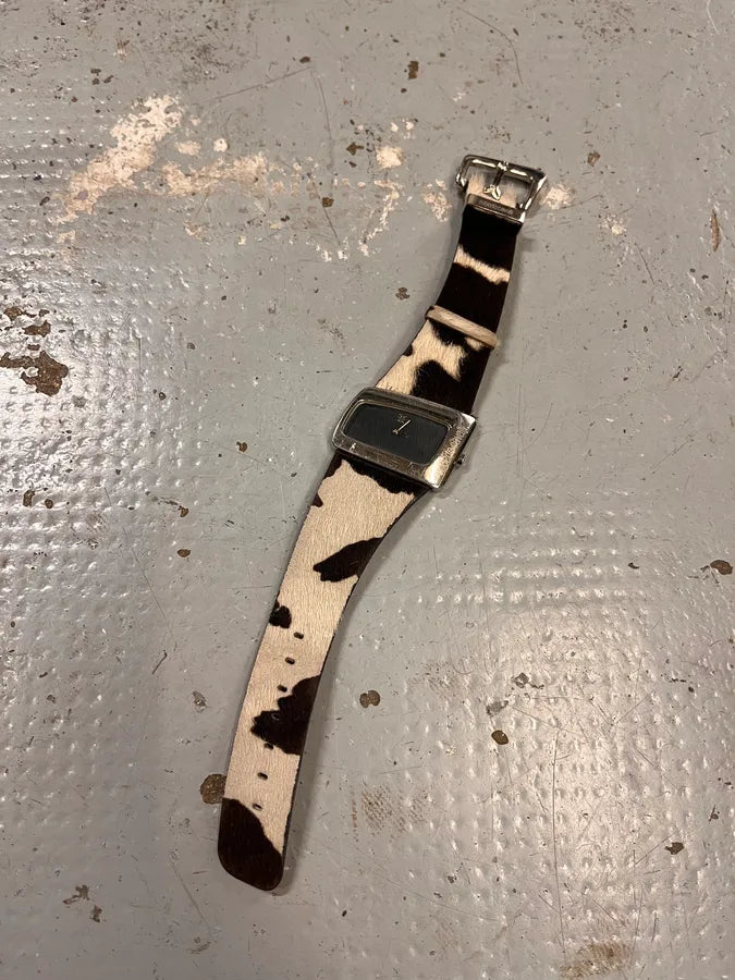 2000s Roberto Cavalli Pony Hair Bracelet Watch xVzNXgD 0