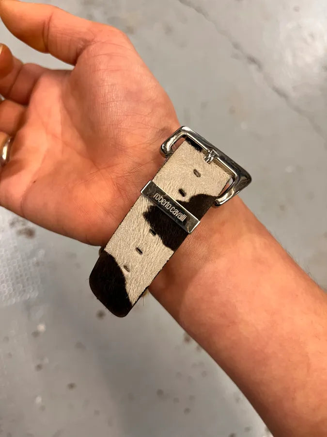 2000s Roberto Cavalli Pony Hair Bracelet Watch xVzNXgD 3